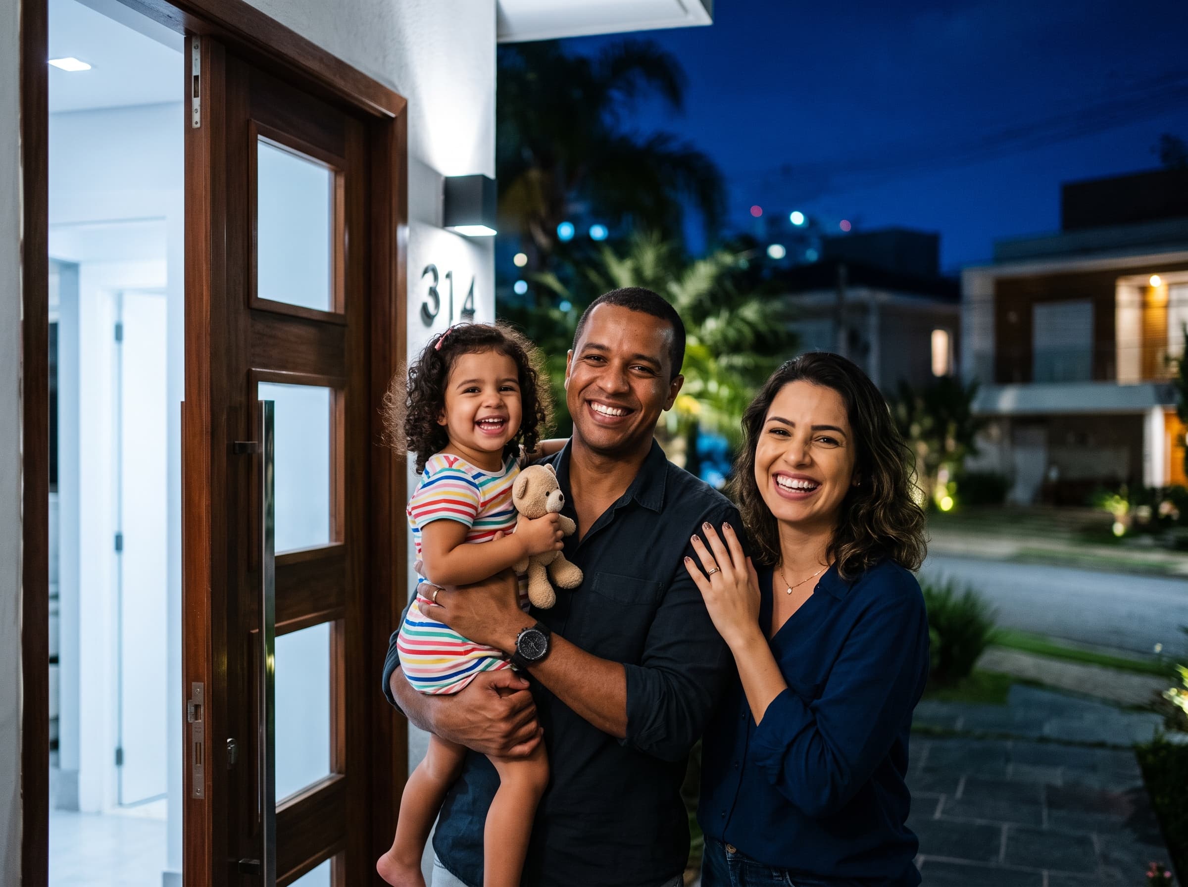 Família reunida em casa